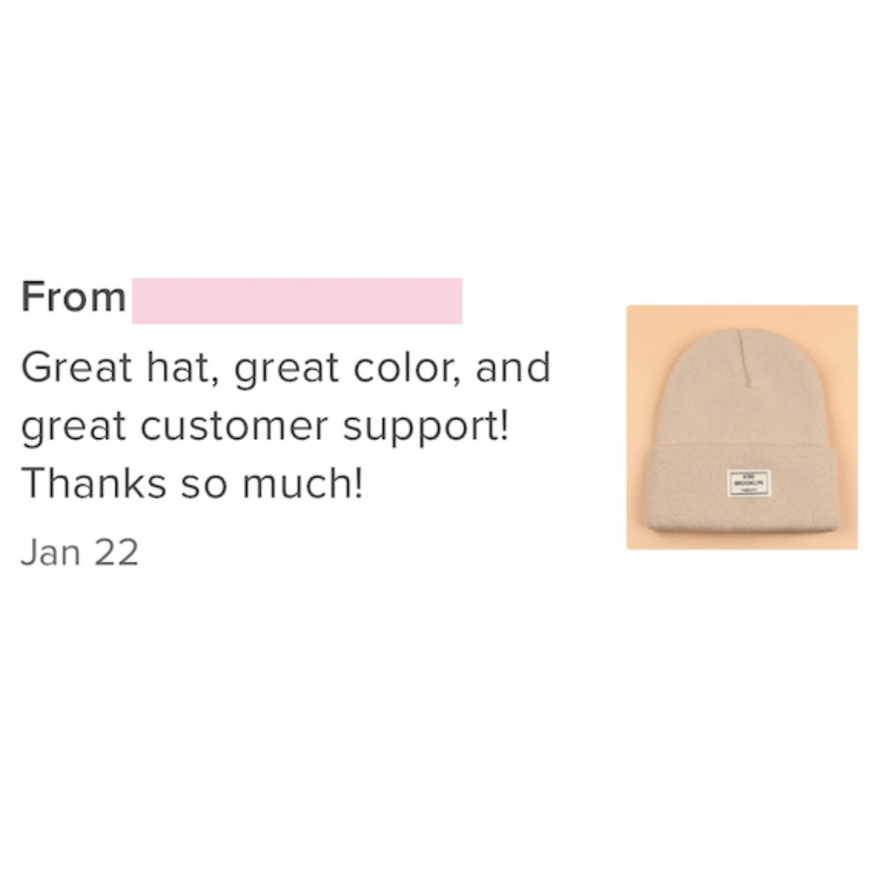 Black Knit Beanie Hat California Tag - Picture 7 of 7